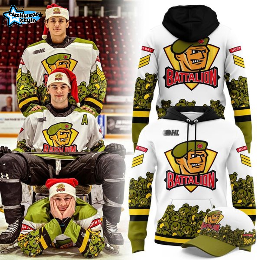 Limited Edition North Bay Battalion'' Teddy Bear Toos '' Hoodie Limited Edition North Bay Battalion'' Teddy Bear Toos '' Hoodie