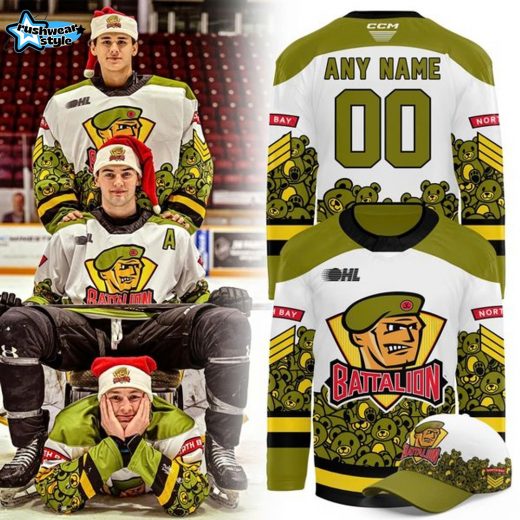Limited Edition North Bay Battalion'' Teddy Bear Toos '' jersey
