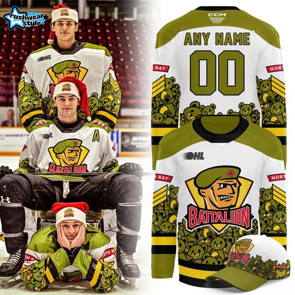 Limited Edition North Bay Battalion'' Teddy Bear Toos '' jersey Limited Edition North Bay Battalion'' Teddy Bear Toos '' jersey
