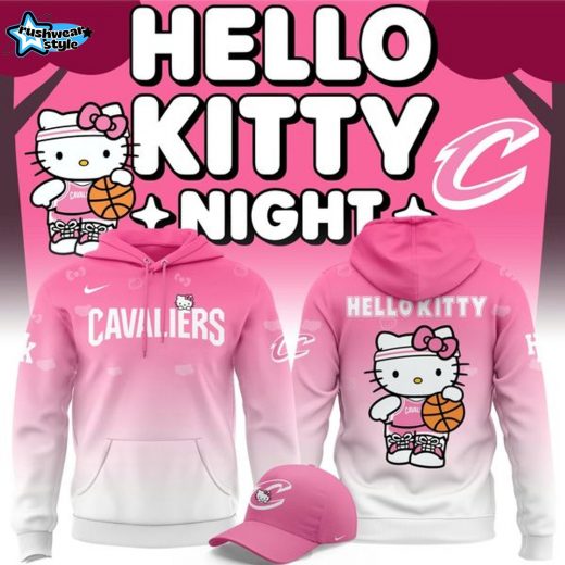 Limited edition Hoodie Cleveland Cavaliers x Hello Kitty for fans