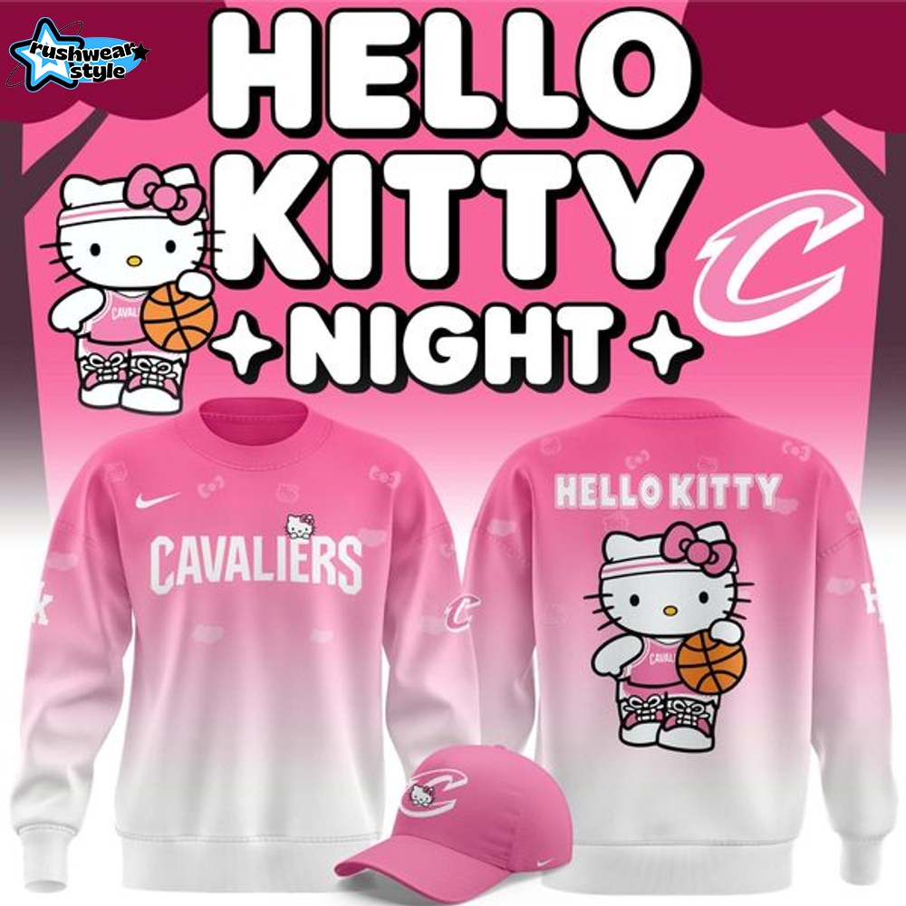 Limited edition Sweatshirt Cleveland Cavaliers x Hello Kitty for fans Limited edition Sweatshirt Cleveland Cavaliers x Hello Kitty for fans