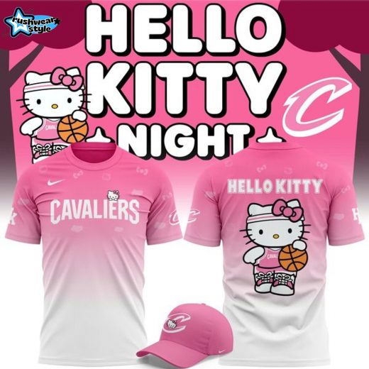 Limited edition T-Shirt Cleveland Cavaliers x Hello Kitty for fans