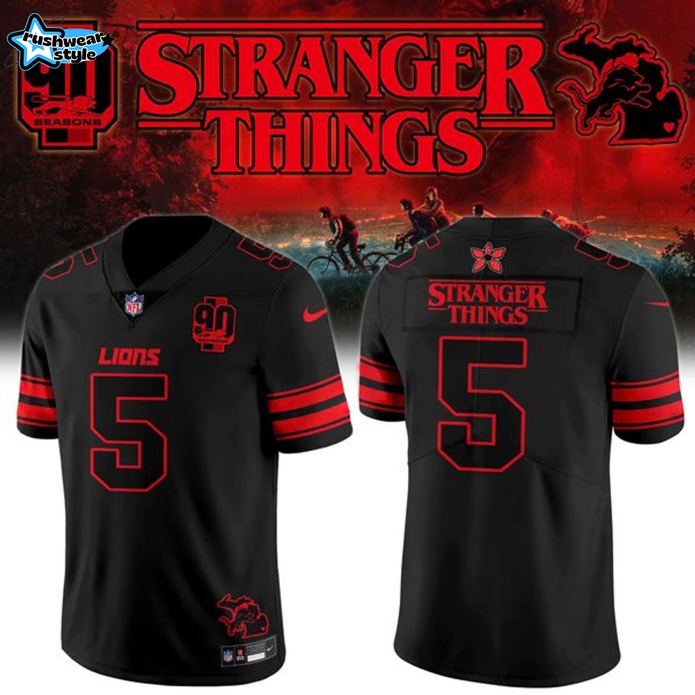 Lions "Stranger Things Edition" Limited Football Jersey Lions "Stranger Things Edition" Limited Football Jersey
