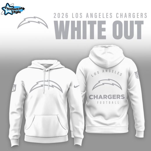 Los Angeles Chargers 2026 White Out Limited Edition Hoodie