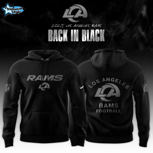 Los Angeles Rams ‘Back in Black’ 2025 Special Edition Hoodie