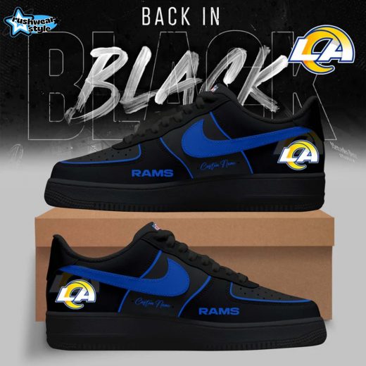 Los Angeles Rams Back in Black Limited Edition AF1 Sneakers
