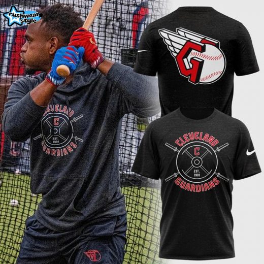 Men's Cleveland Guardians Nike Navy Collection Tshirt-V2