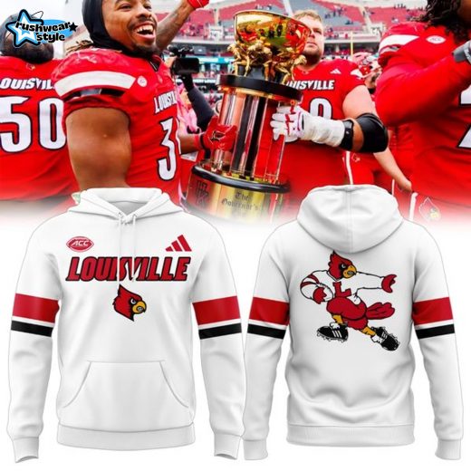 Men's White Louisville Cardinals Football Limited Edition Hoodie