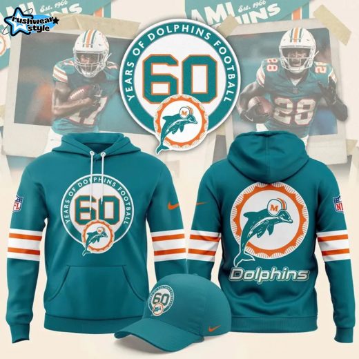 Miami Dolphins 60th Anniversary Celebration Hoodie