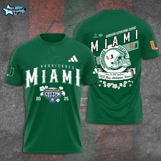 Miami Hurricanes Football 3D Apparel