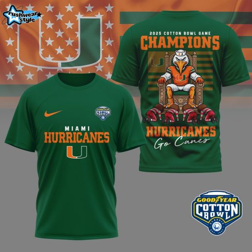 Miami Hurricanes | Premium NCAA 2025 Cotton Bowl Game Champions Shirt NY