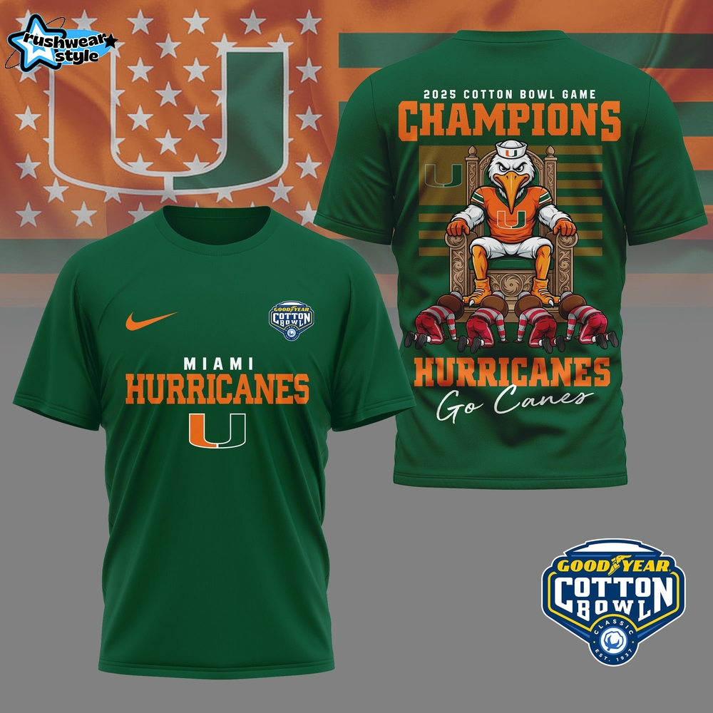 Miami Hurricanes | Premium NCAA 2025 Cotton Bowl Game Champions Shirt NY Miami Hurricanes | Premium NCAA 2025 Cotton Bowl Game Champions Shirt NY