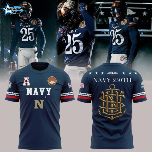Navy Football Uniforms For The Celebrating 250 Years Combo V2 Shirt