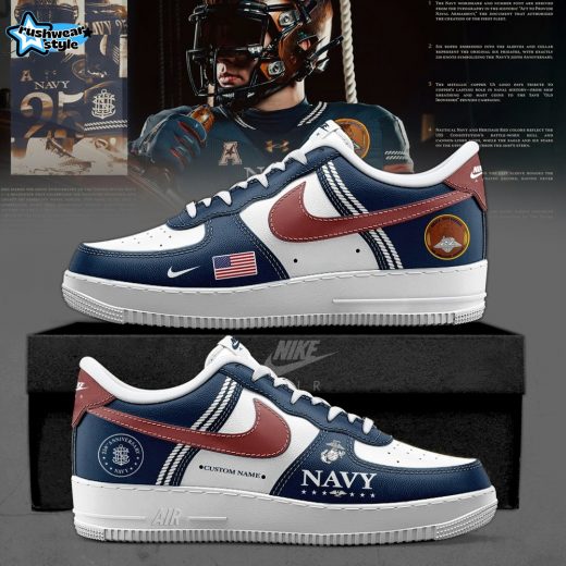 Navy Midshipmen 250th Anniversary Uniform Special Edition AF1 Sneakers