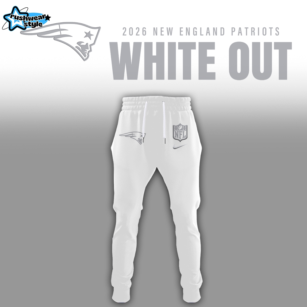 New England Patriots 2026 White Out Limited Edition Hoodie New England Patriots 2026 White Out Limited Edition Hoodie