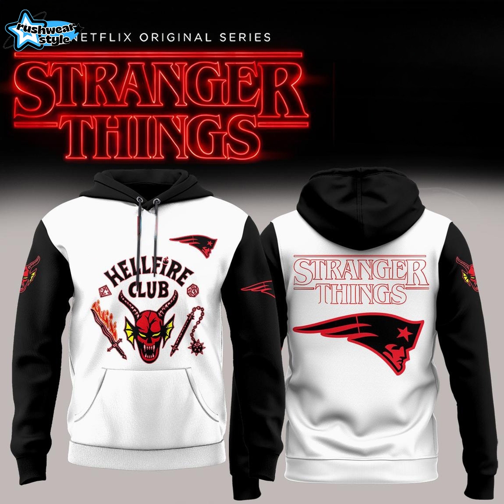 New England Patriots Hellfire Club Stranger Things 2025 Hoodie-3D Unisex Hoodie New England Patriots Hellfire Club Stranger Things 2025 Hoodie-3D Unisex Hoodie