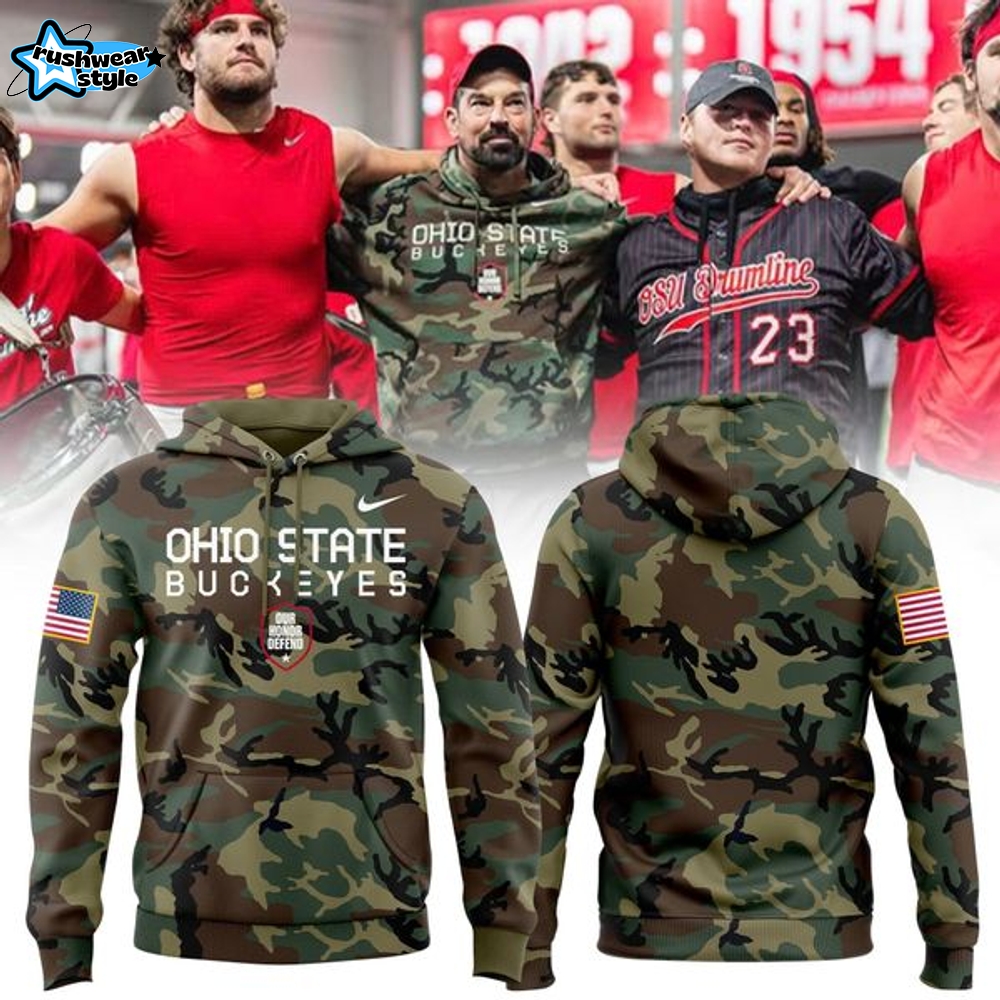 Ohio State Football Military Appreciation Camo Limited Edition Hoodie Ohio State Football Military Appreciation Camo Limited Edition Hoodie