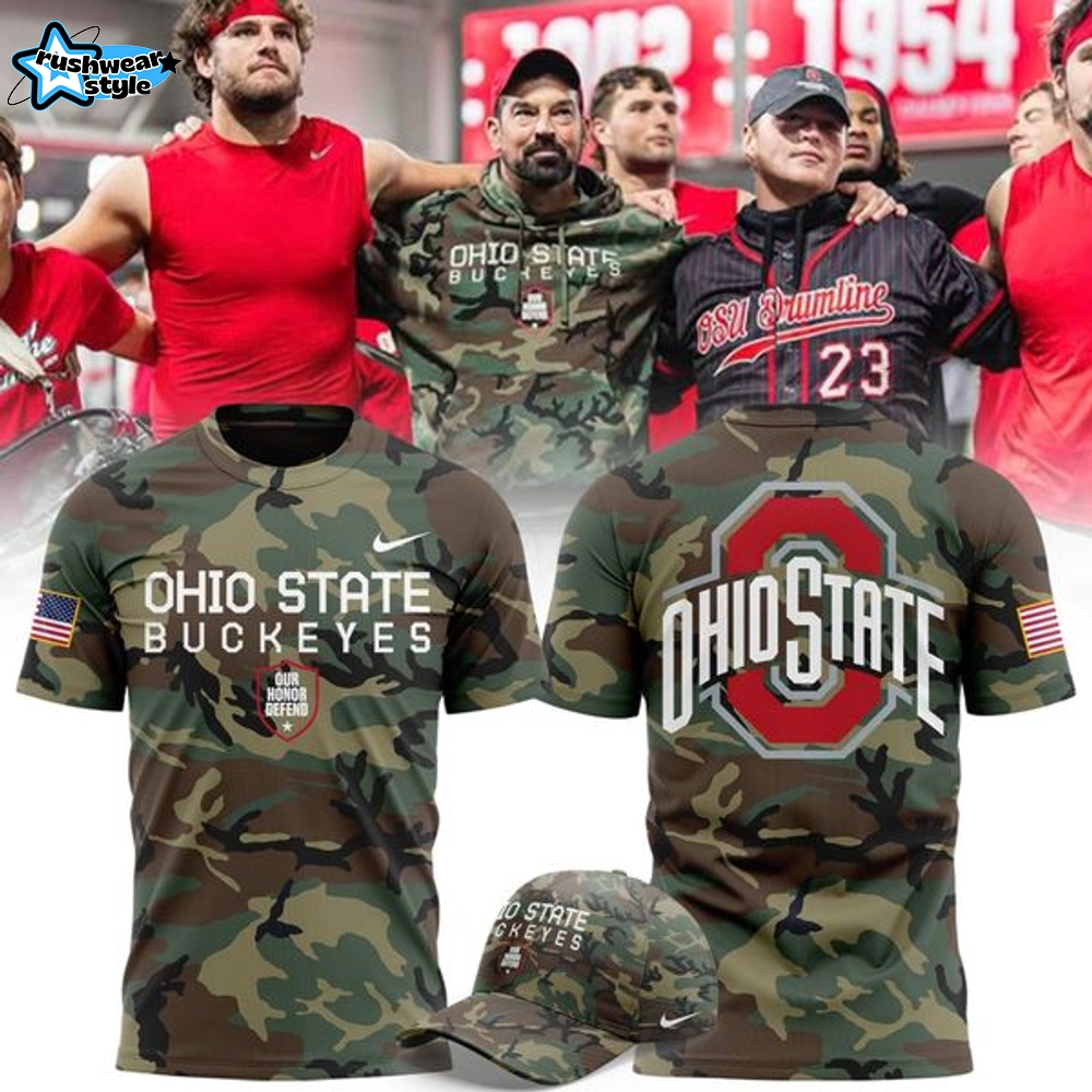 Ohio State Football Military Appreciation Camo T-shirt Ohio State Football Military Appreciation Camo T-shirt