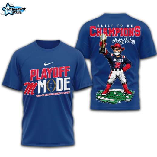 Ole Miss Rebels | Premium NCAA Built to Be Champions 3D T-Shirt - Blue