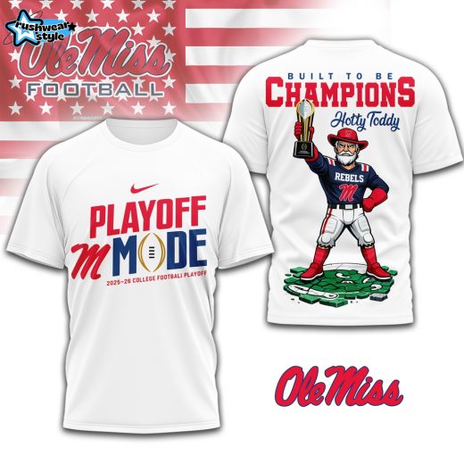 Ole Miss Rebels | Premium NCAA Built to Be Champions 3D T-Shirt - White