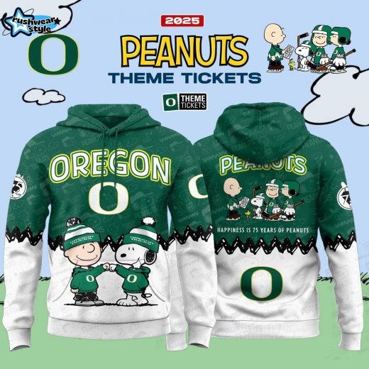 Oregon Ducks x 75th Anniversary Of Peanuts 2025 Hoodie