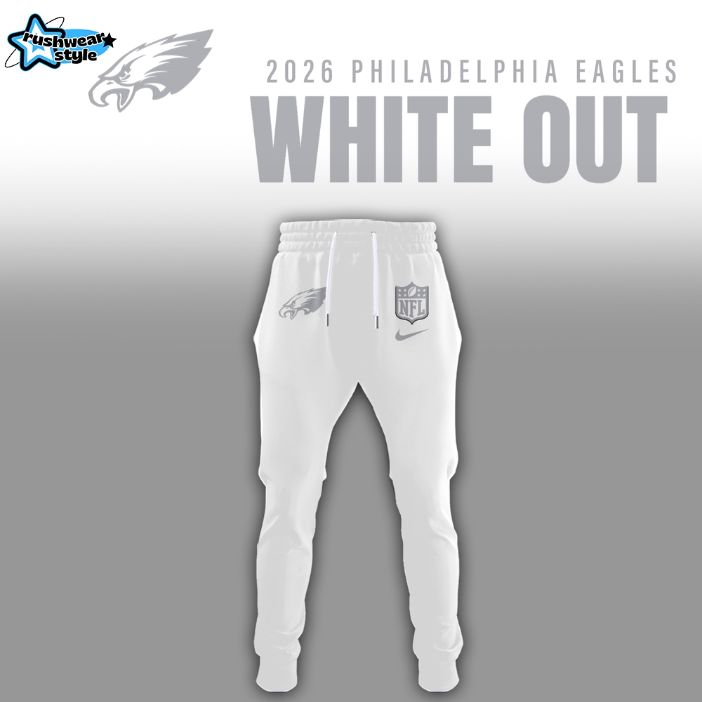 Philadelphia Eagles 2026 White Out Limited Edition Hoodie Philadelphia Eagles 2026 White Out Limited Edition Hoodie