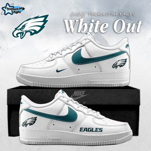 Philadelphia Eagles White Out 2025 Special Edition AF1 Sneakers