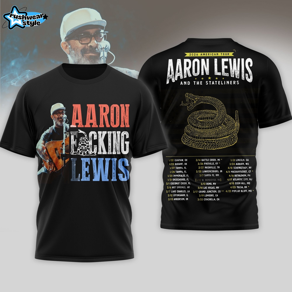 Premium Aaron Lewis 2026 Tour T-Shirt MM Premium Aaron Lewis 2026 Tour T-Shirt MM