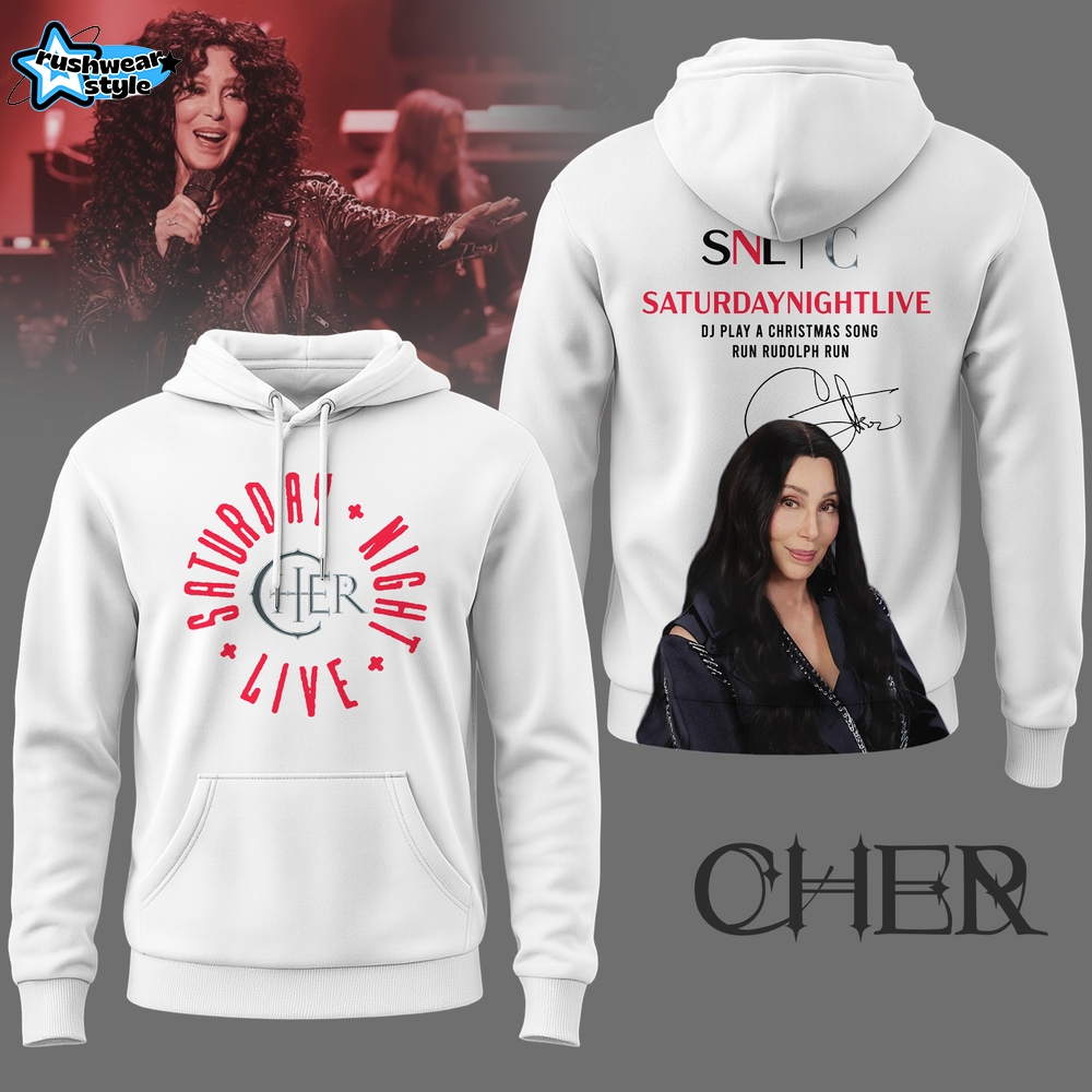 Premium CHER Saturday Night Live 3D Hoodie - White Premium CHER Saturday Night Live 3D Hoodie - White