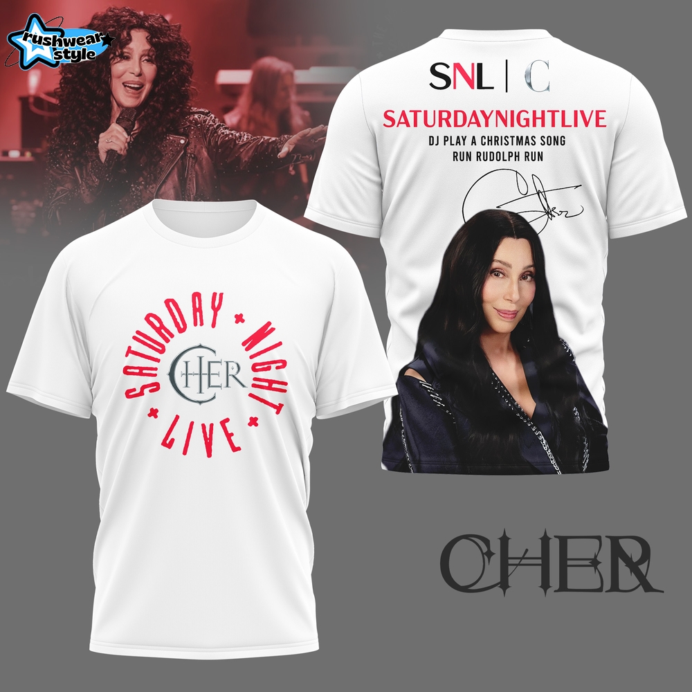 Premium CHER Saturday Night Live 3D Shirt - White Premium CHER Saturday Night Live 3D Shirt - White