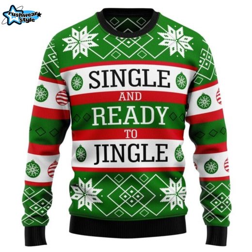Single Ready To Jingle Ugly Christmas Sweater