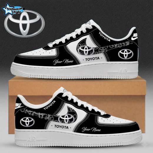 Toyota Custom Name Multicolor Fashion Casual AF1 Sneakers - Black