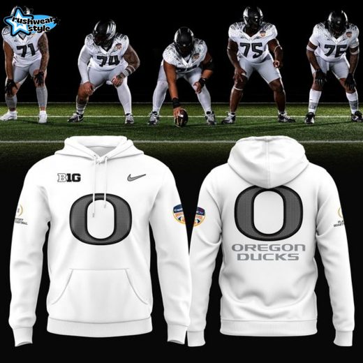 Unisex Oregon Ducks Uniform White Hoodie