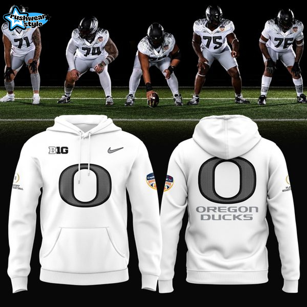 Unisex Oregon Ducks Uniform White Hoodie Unisex Oregon Ducks Uniform White Hoodie