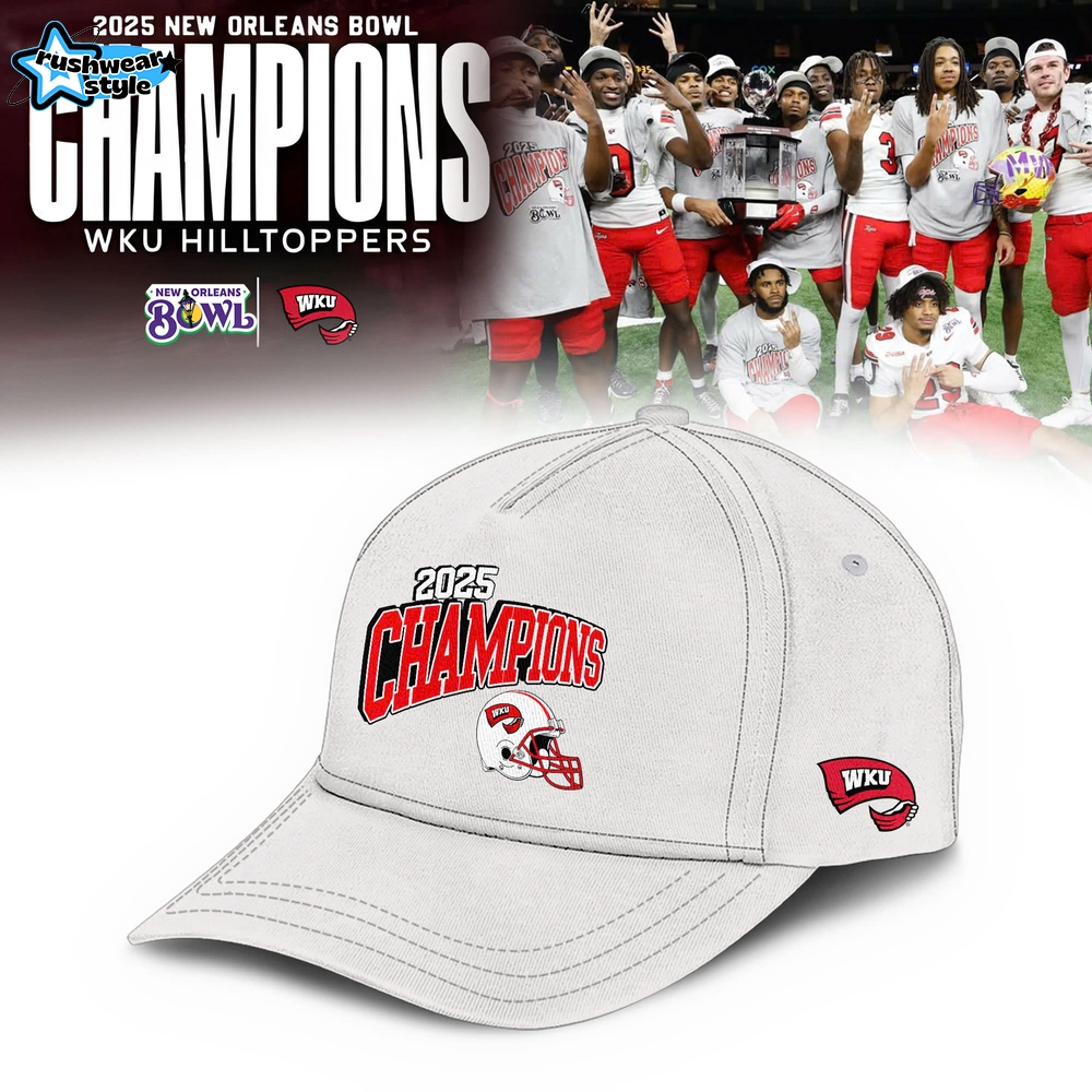 Western Kentucky Hilltoppers 2025 New Orleans Bowl Champions Hoodie Western Kentucky Hilltoppers 2025 New Orleans Bowl Champions Hoodie