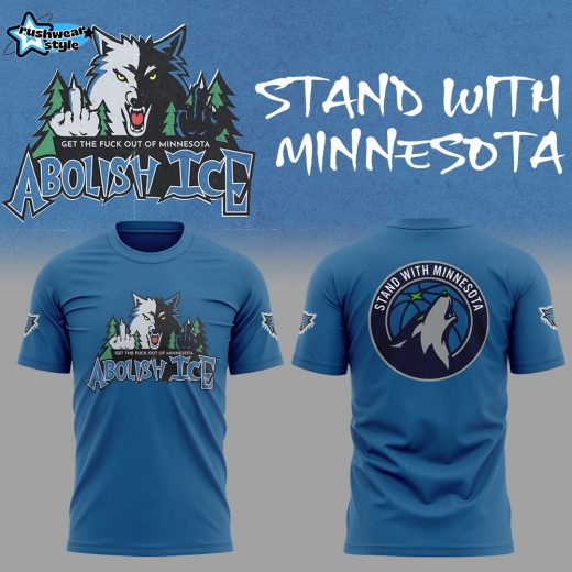 Abolish Ice Stand With Minnesota Blue Graphic T-Shirt
