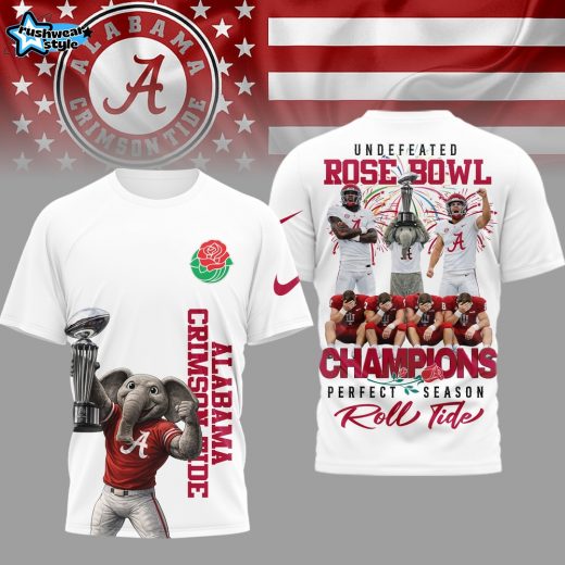 Alabama Crimson Tide | Premium NCAA Rose Bowl Champions 3D Shirt HI