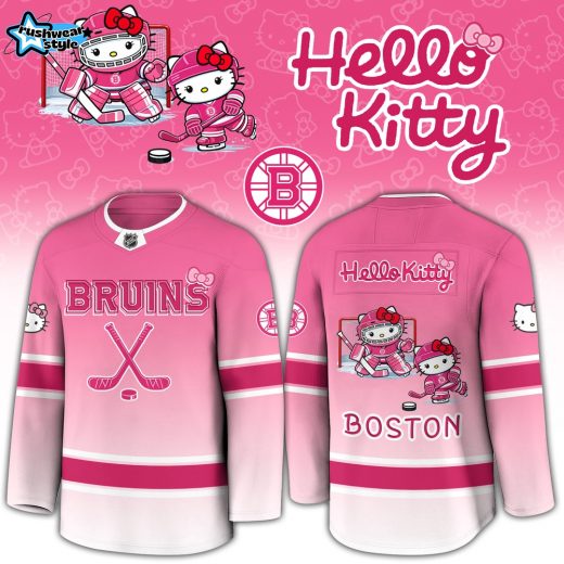 BOS Bruins Special Hello Kitty Limited Edition Jersey