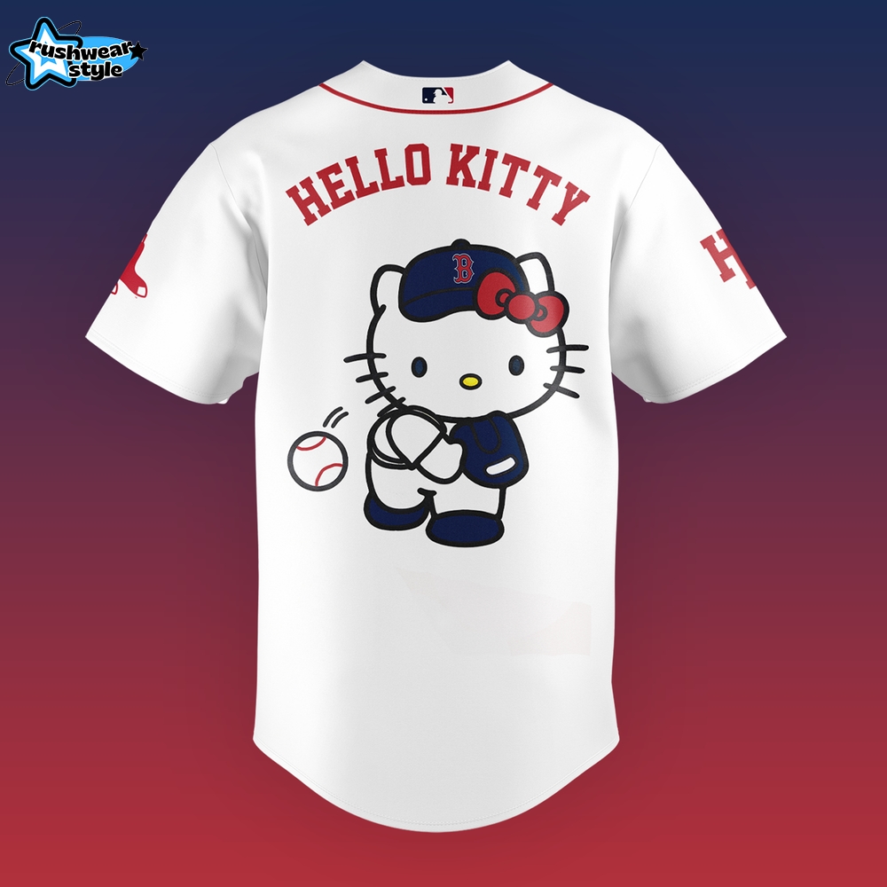 Boston Red Sox Hello Kitty Night Limited Edition Baseball Jersey Boston Red Sox Hello Kitty Night Limited Edition Baseball Jersey