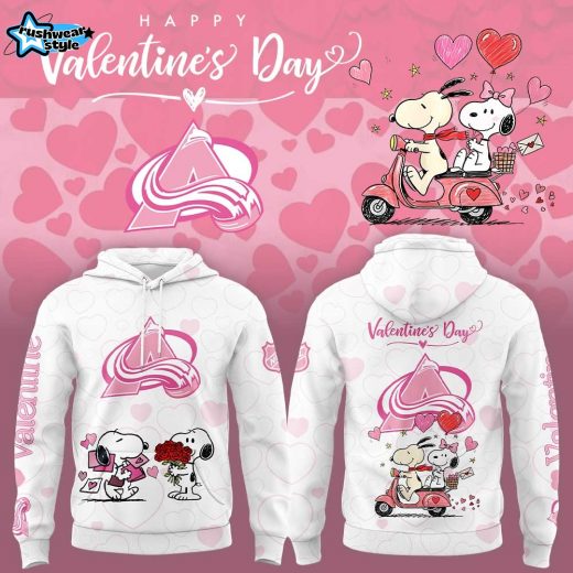 Colorado Avalanche Peanuts Happy Valentine Day 2026 Hoodie