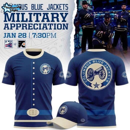 Columbus Blue Jackets 2026 Military Appreciation Night Graphic T-Shirt