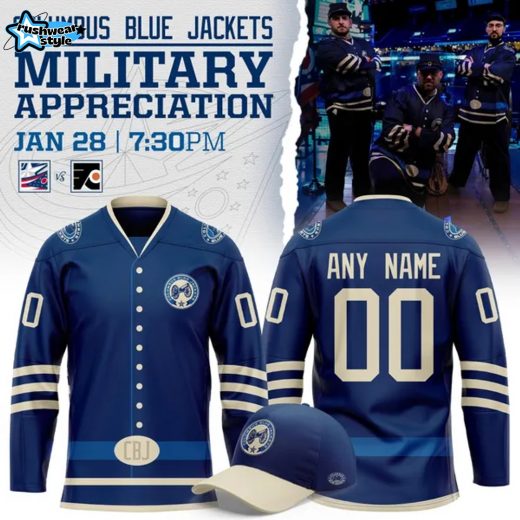 Columbus Blue Jackets 2026 Military Appreciation Night Hockey Jersey