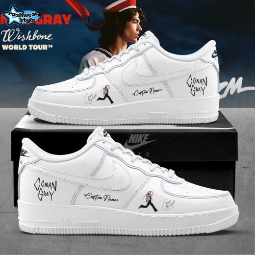 Conan Gray Wishbone World Tour 2026 Signature AF1 Custom Name Sneakers
