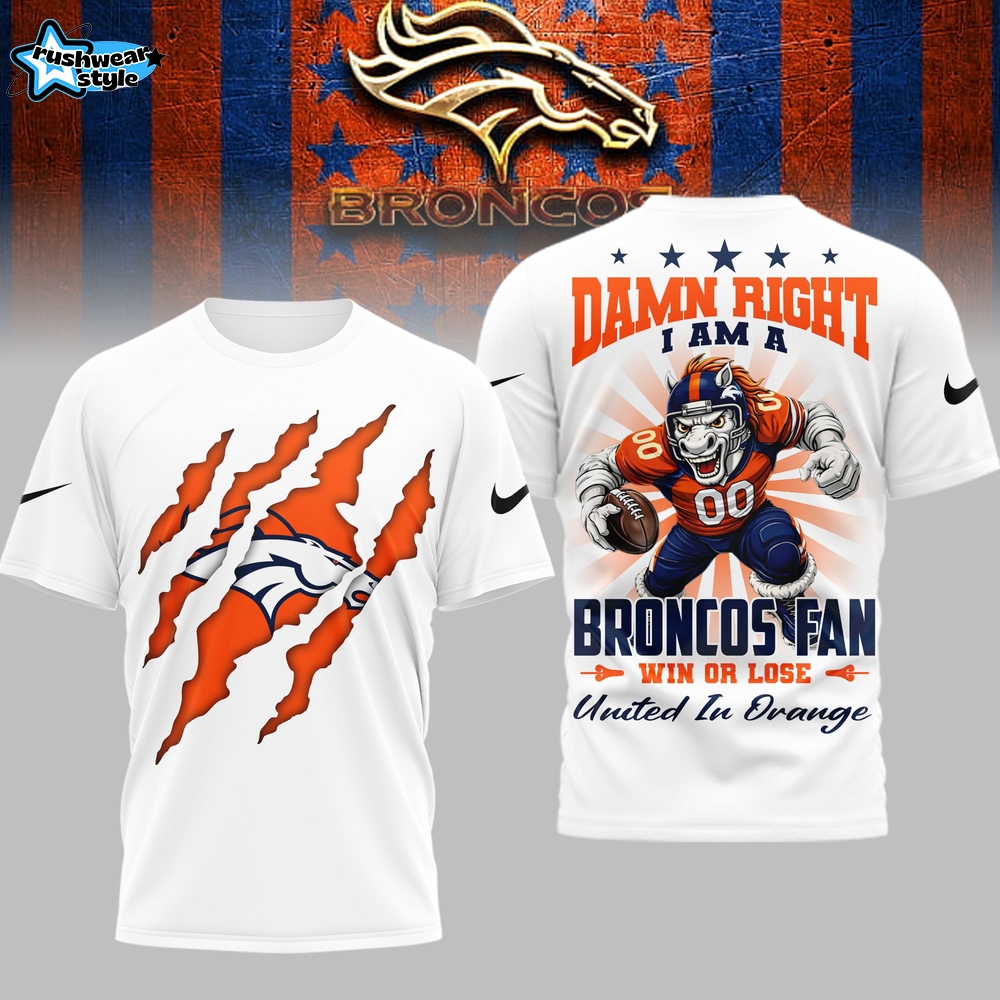 Denver Broncos | Premium NFL United in Orange 3D Shirt NY Denver Broncos | Premium NFL United in Orange 3D Shirt NY