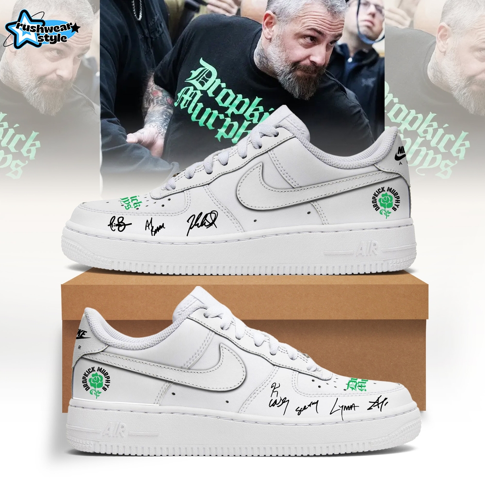 Dropkick Murphys 2026 Limited Edition AF1 Sneaker - White Dropkick Murphys 2026 Limited Edition AF1 Sneaker - White