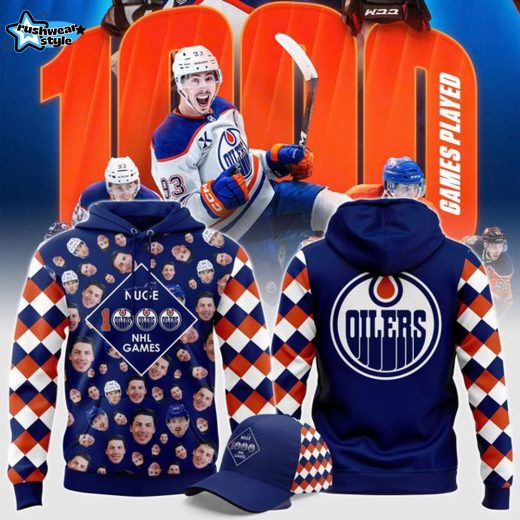 Edmonton Oilers x Ryan Nugent-Hopkins 1,000th NHL Hoodie