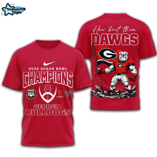 Georgia Bulldogs | Premium NCAA 2026 Sugar Bowl Champions 3D Shirt TD