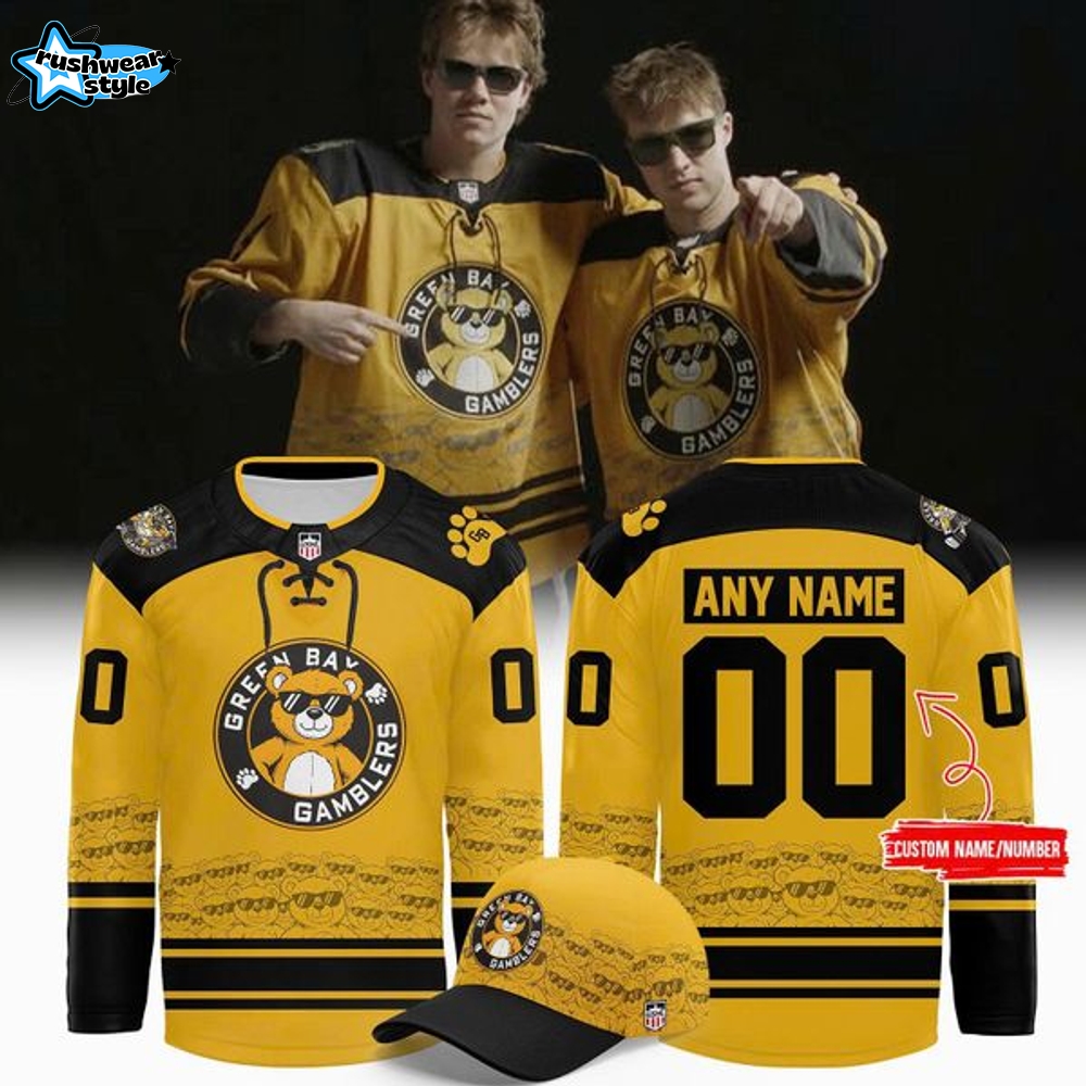 Green Bay Gamblers 2026 Teddy Bear Theme Hockey Jersey Green Bay Gamblers 2026 Teddy Bear Theme Hockey Jersey