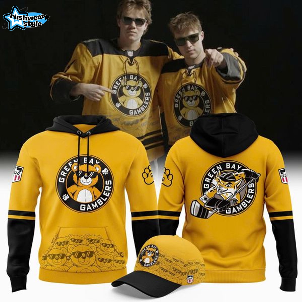 Green Bay Gamblers 2026 Teddy Bear Theme Hoodie Green Bay Gamblers 2026 Teddy Bear Theme Hoodie