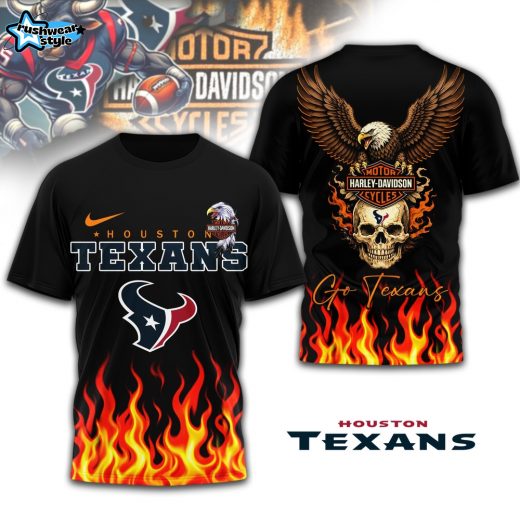 Houston Texans | Premium NFL Eagle Harley Davidson 3D Shirt